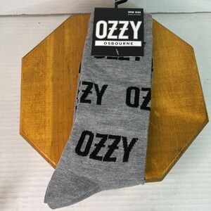 OZZY OSBOURNE Men's Novelty‎ Crew Socks black / gray one size ( 7-12) NWT